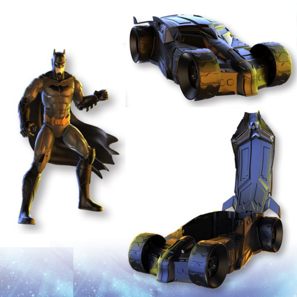 BATMAN - Voiture Batmobile + Figurine Batman 30 cm - 6064628 - Figurine  d'action articulée pour enfants - Batman