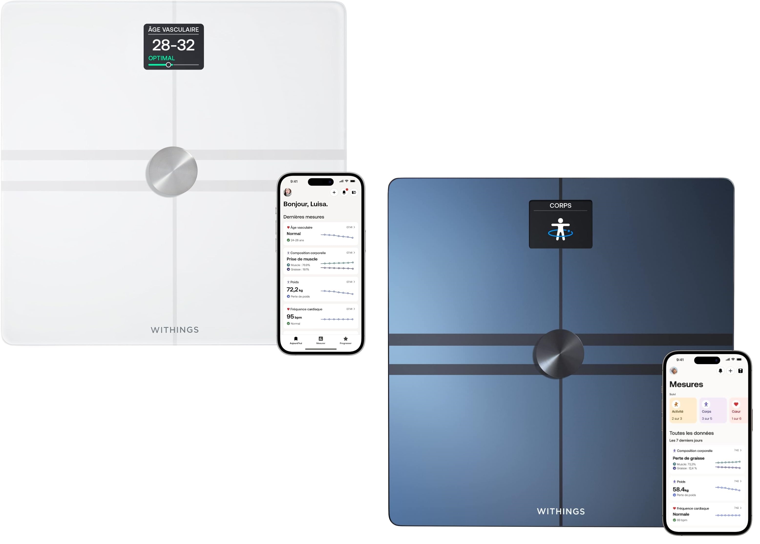 Withings - Body Smart Advanced Body Composition Smart Wi-Fi Scale - White