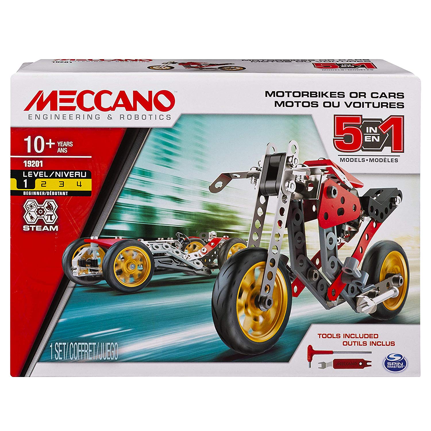 meccano 10 model set motorized car