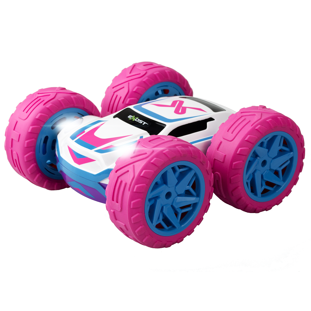 Exost 54727 360 Cross by Silverlit, Environmentally Friendly Packaging,  Remote Controlled Car, 2.4 Ghz, Toy Car, Maneuverable on Both Sides,  Off-road Proof, 360° Stunts, Pink, from 5,6,7,8,9,10 years, : :  Toys