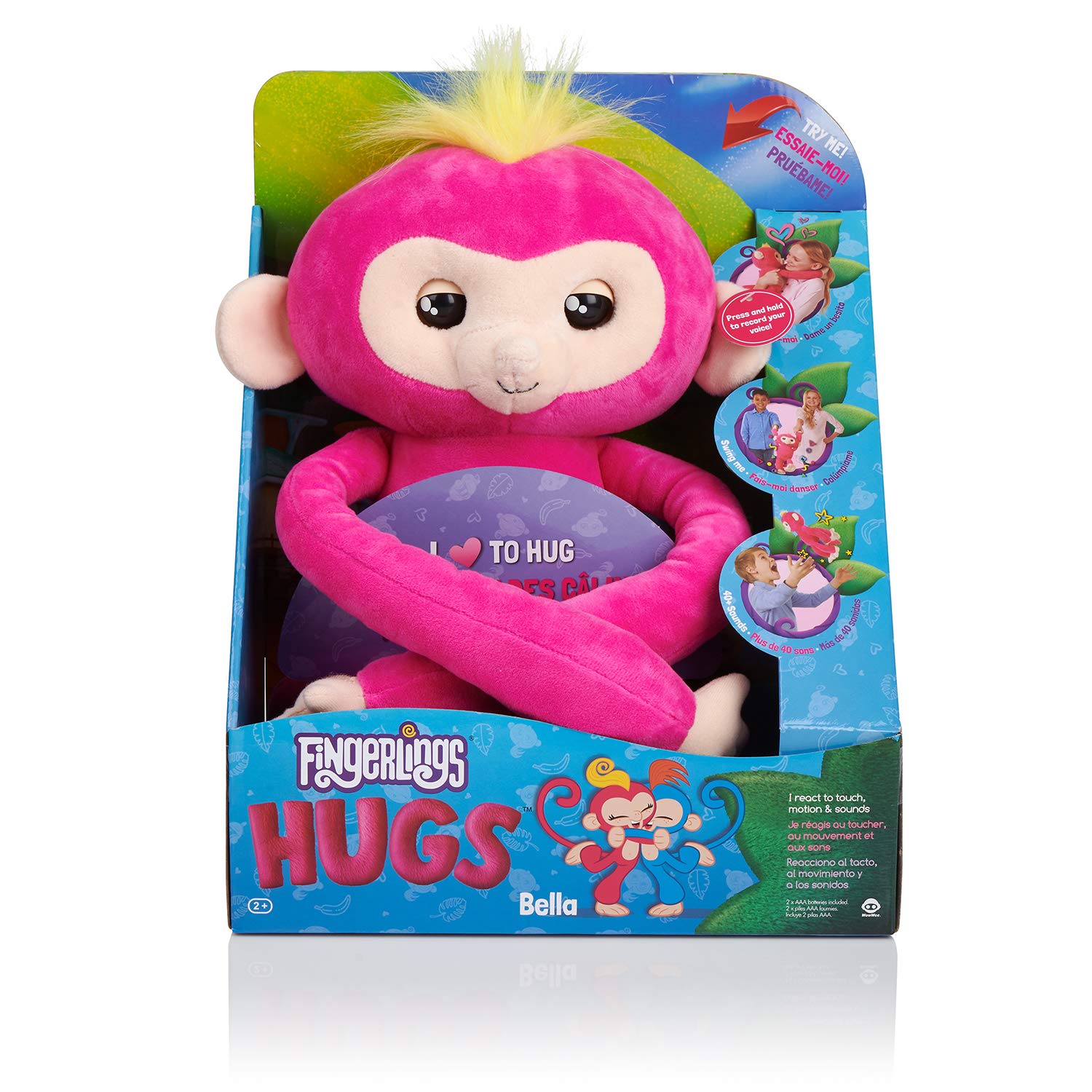 Monkey Hugs Plush Fingerlings WowWee interactive toy