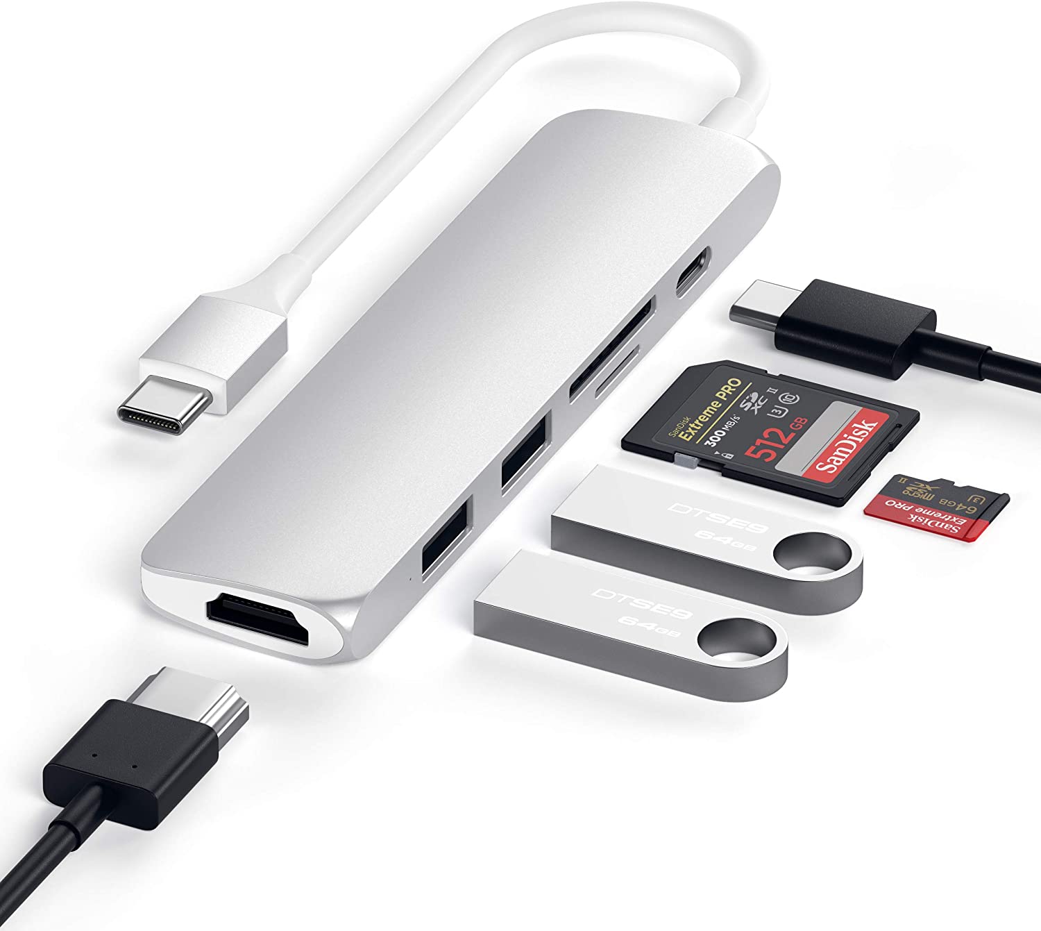 Type-C 2-in-1 Aluminum USB Hub with Ethernet - Satechi