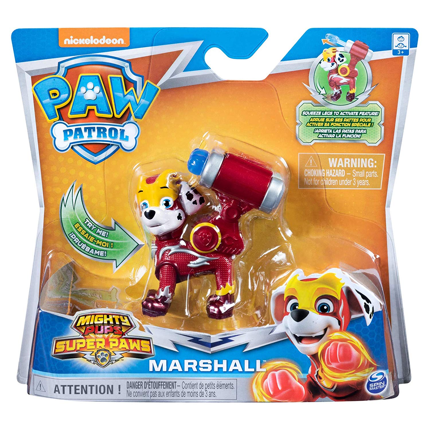 Paw Patrol Mighty Pups Super Paws Marshall Figure Nickelodeon New | My ...