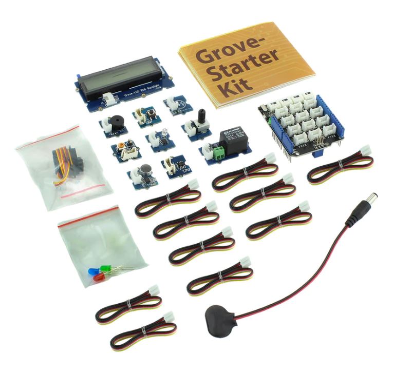 Kit de démarrage électronique Kit de microcontrôleur, module d'alimentation,  servo, kit de capteur de moteurs de courant de courant et direct compatible  avec Arduino