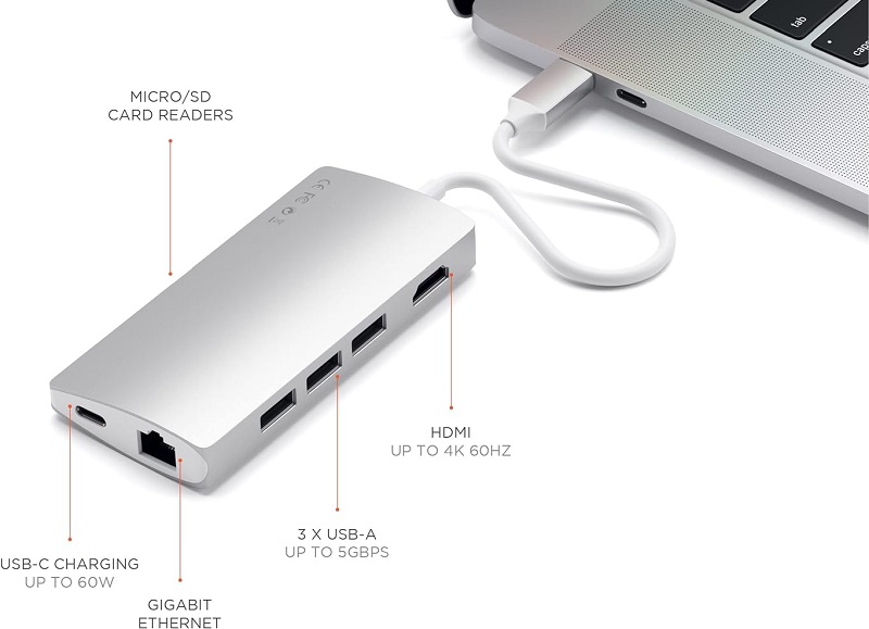 Adaptateur Multi-ports USB-C 4K Ethernet Satechi