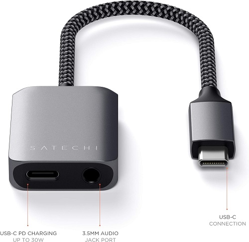 Adaptateur audio 3.5 mm et USB-C Satechi