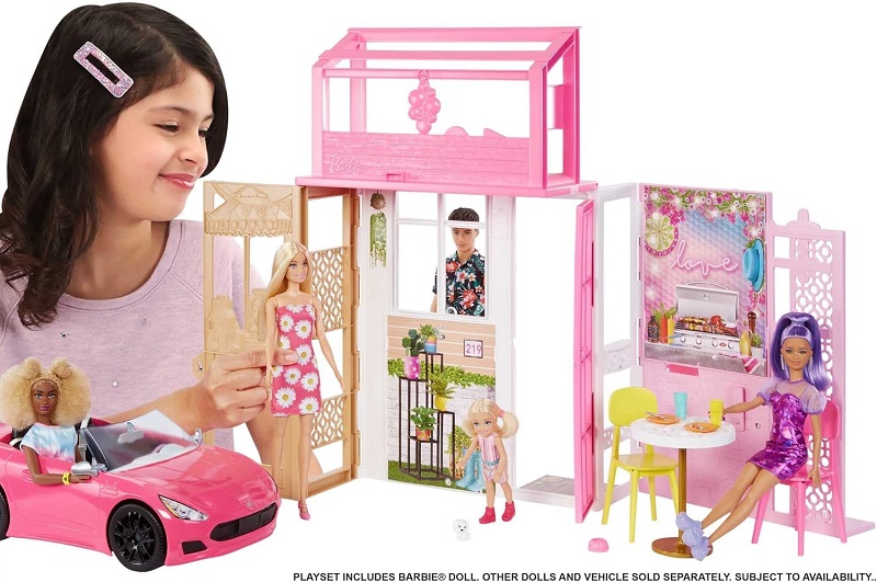 House on 2 levels: Barbie box set