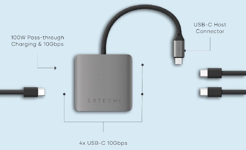 4-Port USB-C Hub with PD Satechi