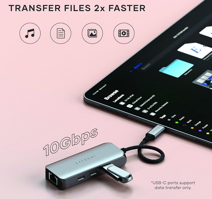 Hub USB-C 4-en-1 avec Ethernet Gigabit 2.5 Satechi