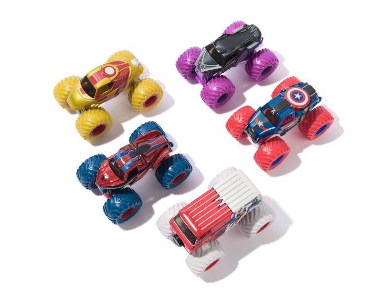 5-pack of Marvel DIE CAST Monster Jam vehicles