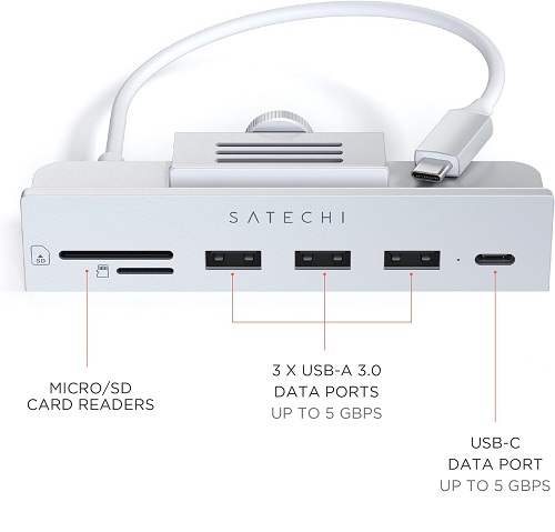 Multiports USB-C Clamp Hub iMac 24 pouces Satechi