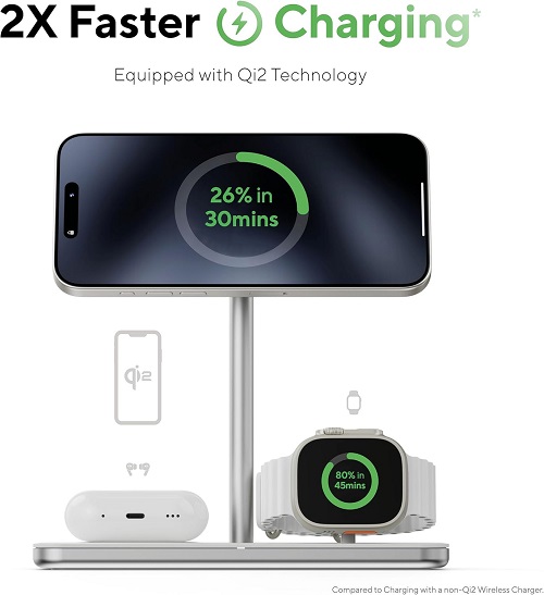 Qi2 LINQ 3-in-1 wireless charging Stand