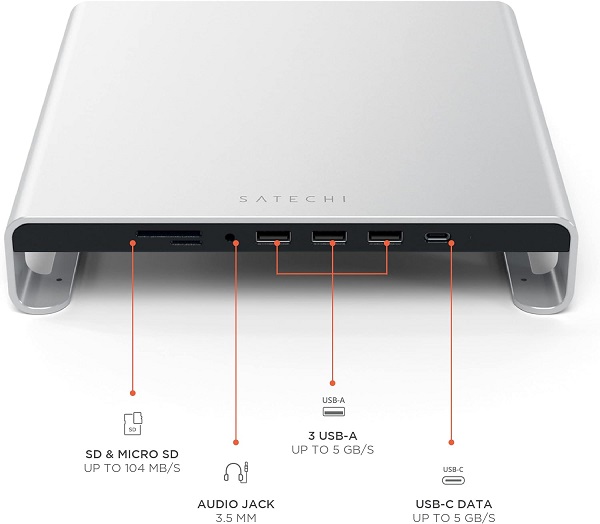 iMac stand with Satechi Type-C Hub