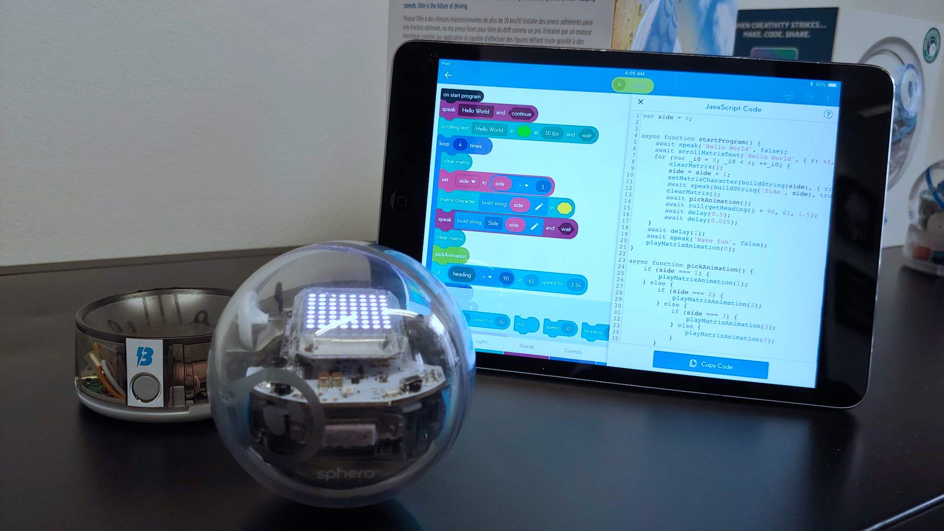 Sphero Bolt  Educational Toy for Kids, App-Enabled Robot Ball