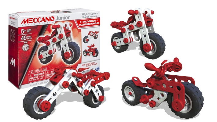 Meccano Junior Mighty Cycles Build & Play Multi-Builds #16102 NEW
